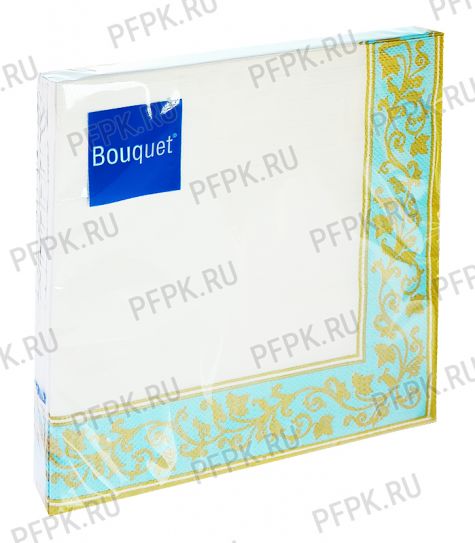 Салфетки бум. DESNA BOUQUET 33х33, 3-сл.,с рис. (20 листов) Золотые узоры. Тифани [12/12]