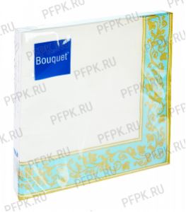 Салфетки бум. DESNA BOUQUET 33х33, 3-сл.,с рис. (20 листов) Золотые узоры. Тифани [12/12]