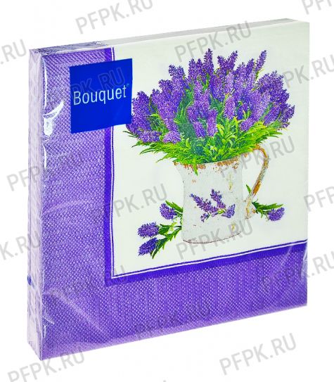 Салфетки бум. DESNA BOUQUET 33х33, 3-сл.,с рис. (20 листов) Букет лаванды [12/12]