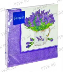 Салфетки бум. DESNA BOUQUET 33х33, 3-сл.,с рис. (20 листов) Букет лаванды [12/12..