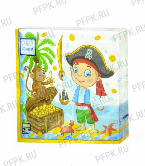 Салфетки бум. DESNA BOUQUET 33х33, 3-сл.,с рис. (20 листов) Пиратская вечеринка [12/12]