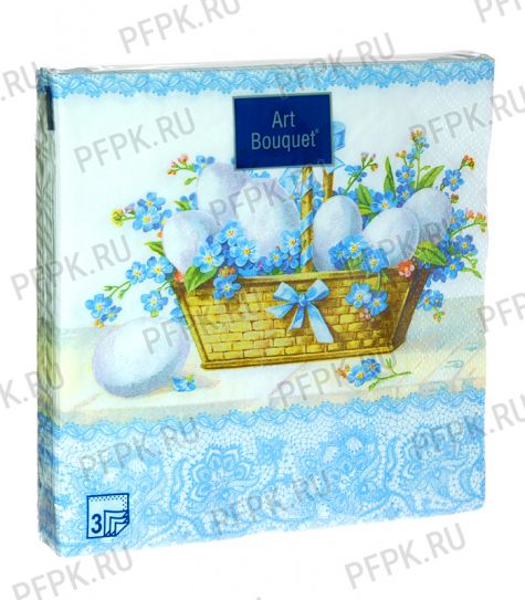 Салфетки бум. DESNA BOUQUET 33х33, 3-сл.,с рис. (20 листов) Пасха.Пасхальная корзина [12/12]