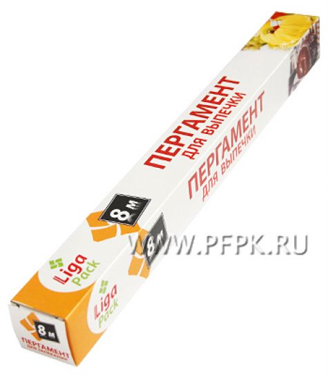 Пергамент для выпечки 38см*8м в футляре Liga Pack [1/24]