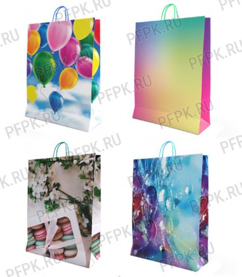 Сумочка бумажная 324х445х102 (XL) (109-206) [12/120]