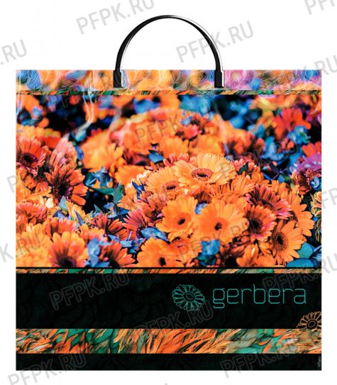 Пакет с пласт.руч. ФОТОПЕЧАТЬ 36х34 (85 мкм) ПЛР Гербера [10/100]