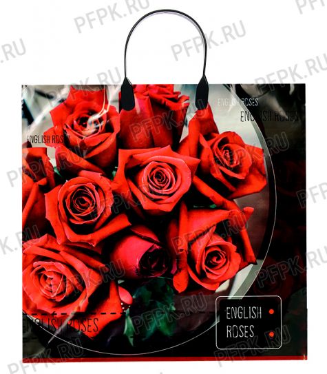 Пакет с пласт.руч. ФОТОПЕЧАТЬ 36х34 (85 мкм) ПЛР Английская роза [10/100]