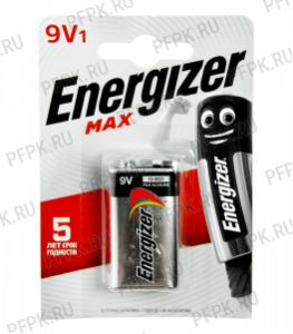 Батарейки ENERGIZER Alkaline MAX 6LR61(Крона) (блистер 1 шт) [1/12]