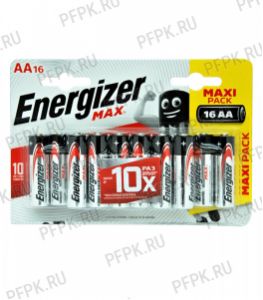 Батарейки ENERGIZER Max LR6 (АА) алкалин  (блистер 16 шт) [16/96]