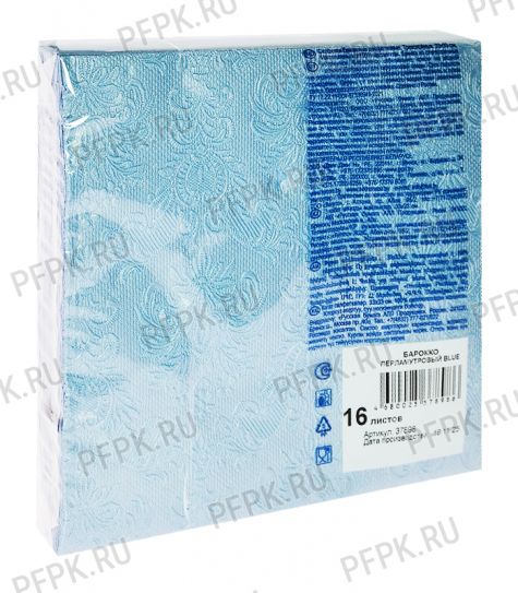 Салфетки бум. DESNA BOUQUET 33х33, 3-сл.,с рис. (16 листов) Барокко Перламутровый blue [12/12]