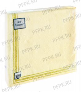 Салфетки бум. DESNA BOUQUET 33х33, 3-сл.,с рис. (16 листов) Барокко Золотая рамк..