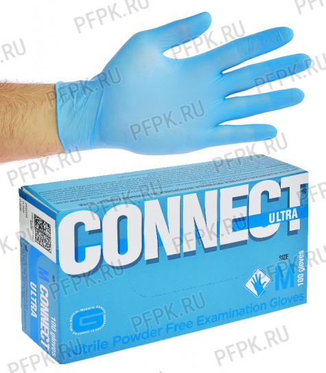 Перчатки нитриловые ЧЗ CONNECT (уп. 100шт./50пар) M (ULTRA) [1/10]