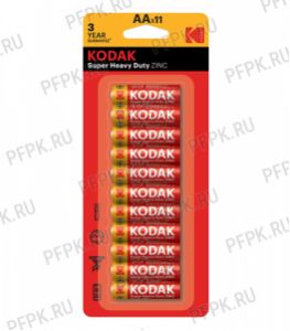 Батарейки KODAK R6 (AA) солевые (блистер 11 шт) [11/264]