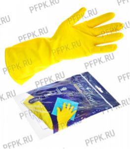 Перчатки латексные хозяйственные LIBRY L (KHL003)(Без ЧЗ) [1/240]