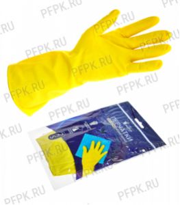 Перчатки латексные хозяйственные LIBRY S (KHL001)(Без ЧЗ) [12/240]