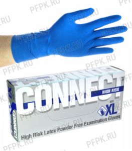 Перчатки латексные CONNECT HIGH RISK (Хай риск) XL [25/250]