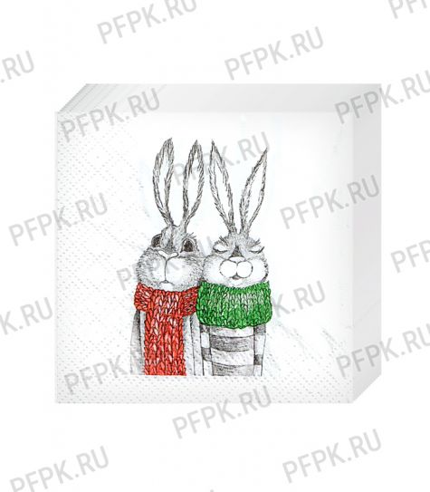 Салфетки бум. DESNA BOUQUET 20х20, 2-сл. (250 листов) Кролики [6/6]