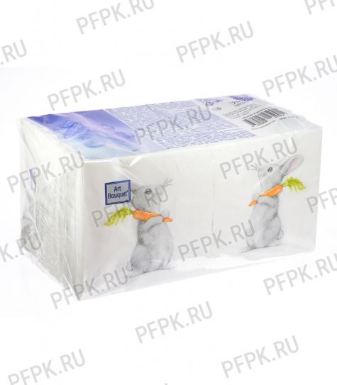 Салфетки бум. DESNA BOUQUET 20х20, 2-сл. (250 листов) Кролик и морковка [6/6]