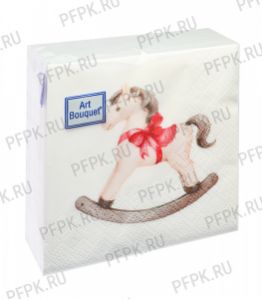 Салфетки бум. DESNA BOUQUET 20х20, 2-сл. (30 листов) Лошадка [26/26]