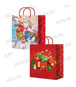 НГ сумочка бумажная 41х56х24 МЕГА (XXL) XXL-941/942 (Новогодние гости, подарки) [10/100]