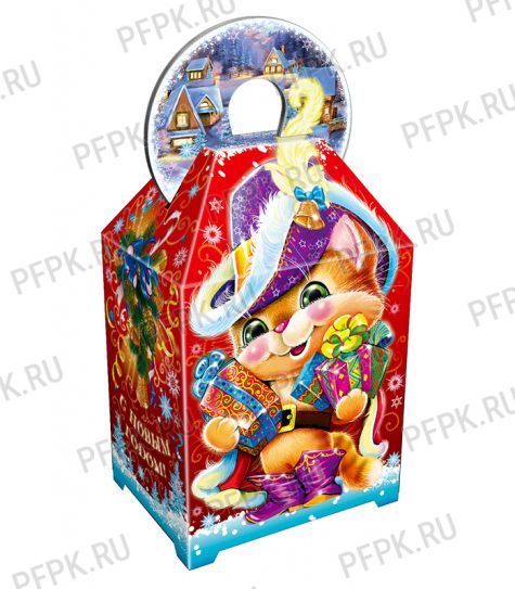 Коробка картон. 1000 гр Кот в сапогах [1/400]