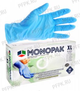 Перчатки нитриловые MONOPAK (уп. 100шт./50пар) XL [1/20]