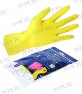 Перчатки латексные с хлопковым напылением эластичные ПРЕМИУМ S (KHL01EPR Libry) [12/240]