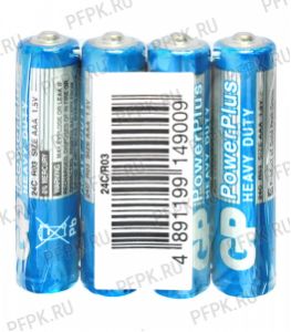 Батарейки GP PowerPlus R3 (AAA) солевые (спайка 4 шт) [40/1000]