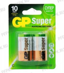 Батарейки GP Super LR14 (C) алкалин (блистер 2 шт) [20/160]