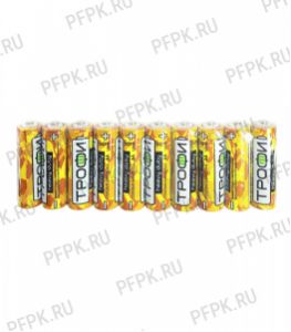 Батарейки ТРОФИ heavy duty R6 (AA) солевые (спайка 10 шт) [10/1200]