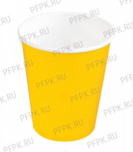 Стакан 250 мл бумажный ЖЁЛТЫЙ [50/1000]