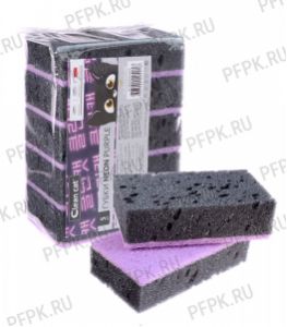 Губки для посуды 5 CLEANCAT Black Home (набор из 5 шт.) Neon Purple [1/25]