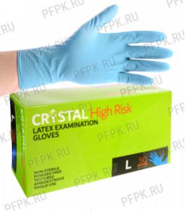 Перчатки латексные CRYSTAL HIGH RISK (Хай риск) L [25/250]