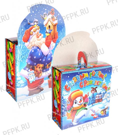 Коробка картон. 900 гр Зимняя [1/175]