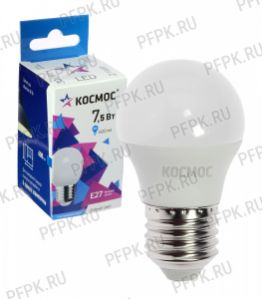 Лампа светодиодная Космос GL45 7.5W E27 4500K LED7.5wGL45E2745 [10/80]