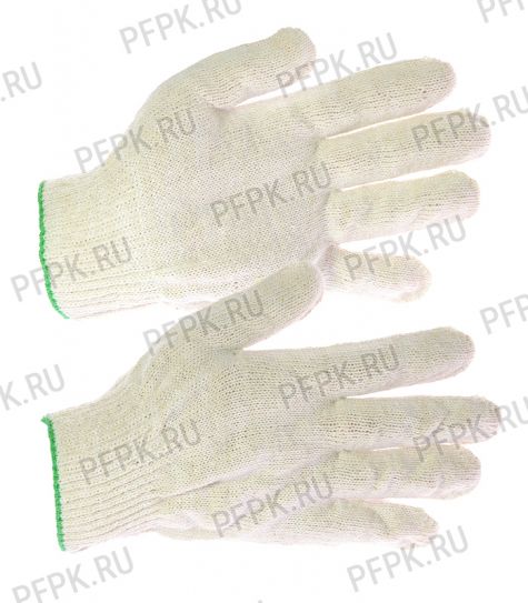 Перчатки х/б без покрытия 4-нитка 10-класс (Кит.) Белые (ЮИ80100) [10/500]