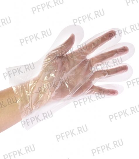 Перчатки полиэтиленовые прозрачные (уп. 100 шт.) L [1/50]
