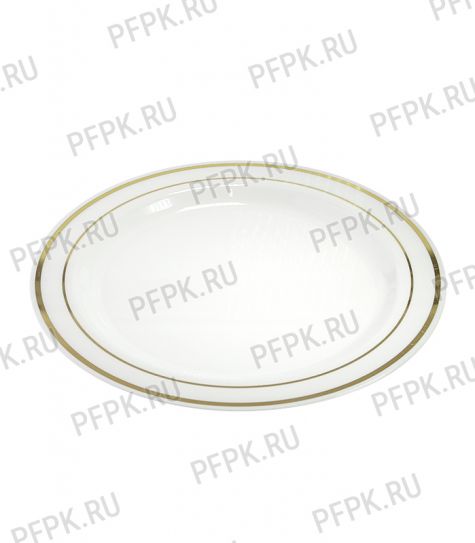 Тарелка D=230 Кайма золото [уп. 10 шт.] DELUXE GOLD [1/20]