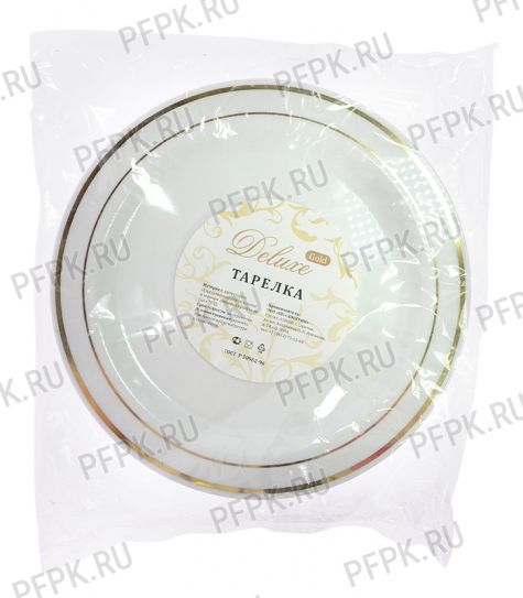 Тарелка D=230 Кайма золото [уп. 10 шт.] DELUXE GOLD [1/20]