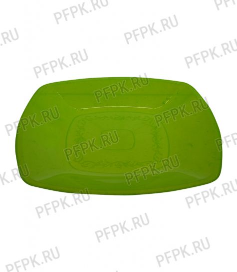 Тарелка квадратная глубокая 180х180мм (в мелкой расфасовке) [уп. 6 шт.] РР, Салатовая [1/25]
