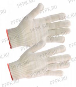 Перчатки х/б без покрытия 5-нитка 10-класс (Кит.) Белые (ЮИ80170) [10/300]