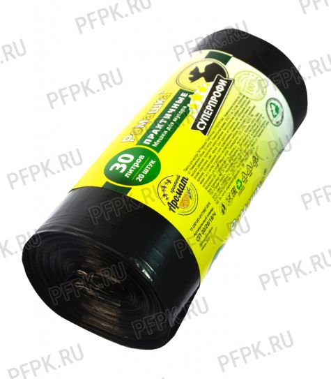 Мешки д/м 30л РОМАШКА СУПЕРПРОФИ [рул.20шт] СП30/20/18/Ч ПСД 50х57 [1/18]