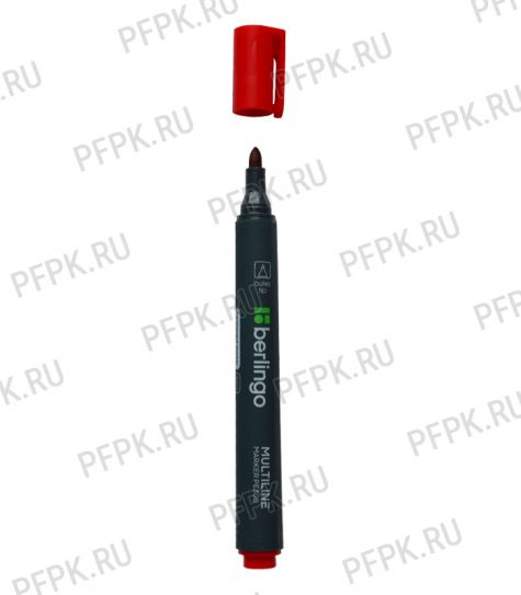 Маркер BERLINGO Multiline PE300, круглый 3мм Красный (293-549/BMc_16203) [12/576]