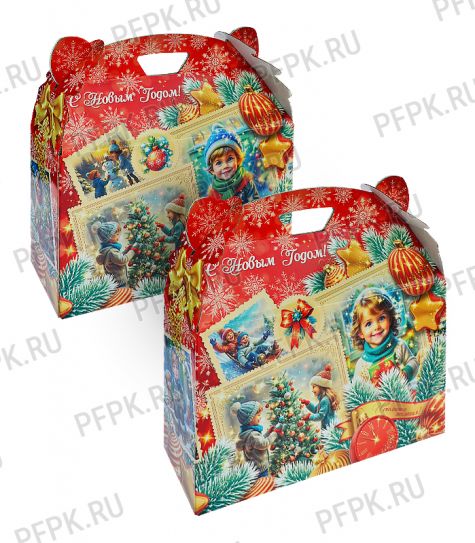 Коробка картон. 1500 гр Золотое Время [1/65]