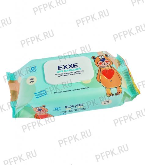 Салфетки влажн. EXXE BABY детские с клапаном (уп. 100 шт.) [1/12]