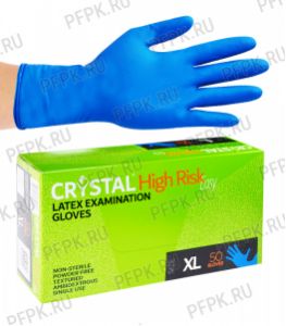 Перчатки латексные ЧЗ CRYSTAL HIGH RISK (Хай риск) Easy XL [25/250]