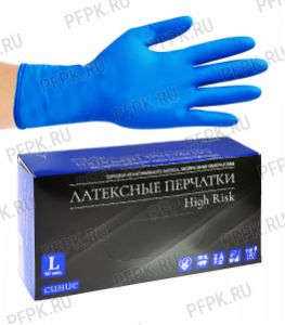 Перчатки латексные HIGH RISK (Хай риск) L (400-402)(Без ЧЗ) [25/250]