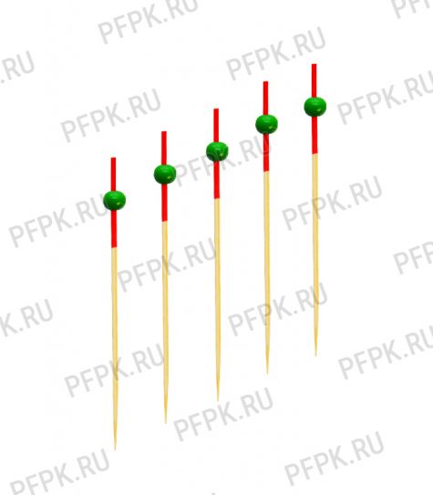 Пики для канапе БУСИНА ЗЕЛЕНАЯ 9см (100 шт. в уп.) AVIORA (491-047) [1/50]