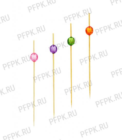 Пики для канапе КРИСТАЛЛ КРУГЛЫЙ С ГРАНЯМИ 12см (100 шт. в уп.) AVIORA (491-054) [1/50]