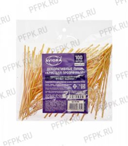 Пики для канапе КРИСТАЛЛ ПРОЗРАЧНЫЙ 9см (100 шт. в уп.) AVIORA (491-052) [1/50]
