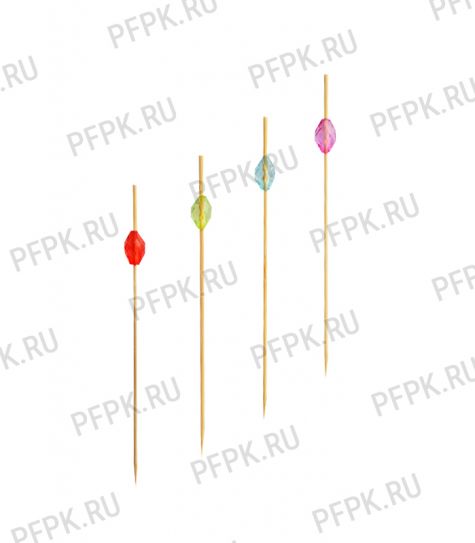 Пики для канапе КРИСТАЛЛ РАЗНОЦВЕТНЫЙ 12см (100 шт. в уп.) AVIORA (491-053) [1/50]
